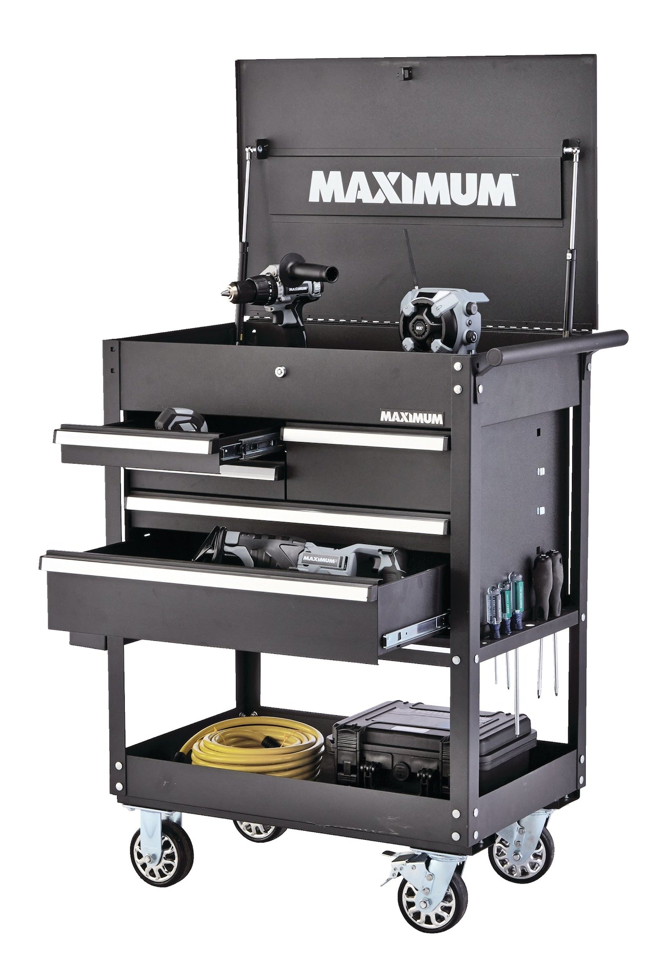 Rolling Mechanics Tool Cart with 5 Drawers, Black, 30-in X3R2 - product image 6