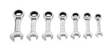 Stubby Ratcheting Wrench Set, Metric, Nickel-Chrome Plating, 7-pc Z5R0 - product image 2