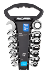 Stubby Ratcheting Wrench Set, Metric, Nickel-Chrome Plating, 7-pc Z5R0 - product image 3