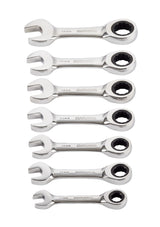Stubby Ratcheting Wrench Set, Metric, Nickel-Chrome Plating, 7-pc Z5R0 - product image 5
