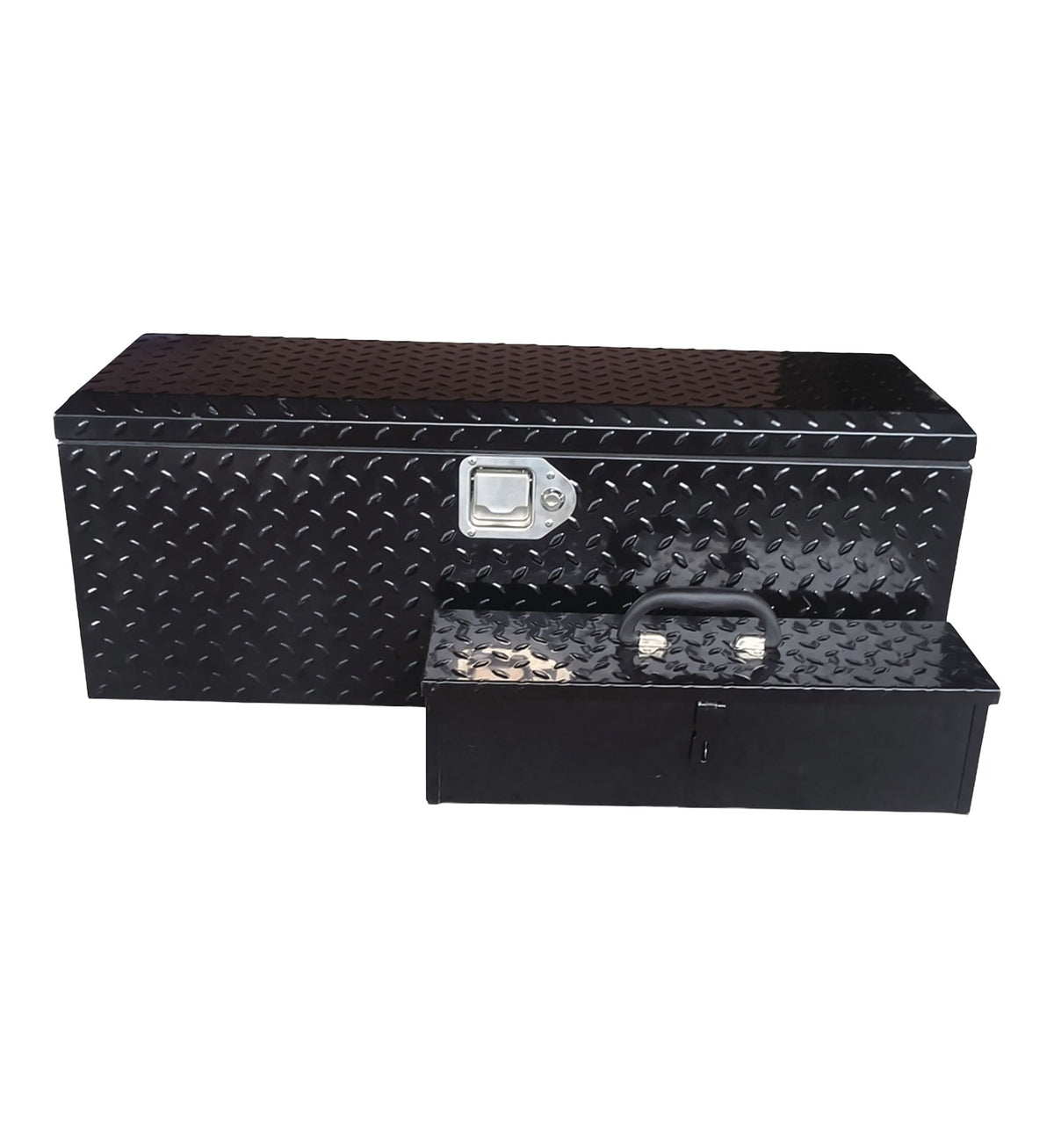 Truck Chest Box with Portable Tool Box, Black, 35.5-in M3L7 - product image 1
