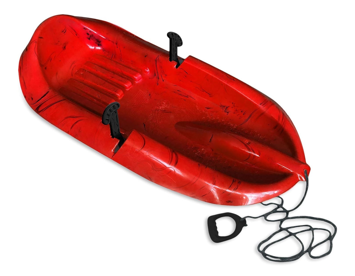 Blitz Kids' 1-Person Plastic Winter Snow Sled/Toboggan with Brakes & Tow Rope T7K1 - product image 2
