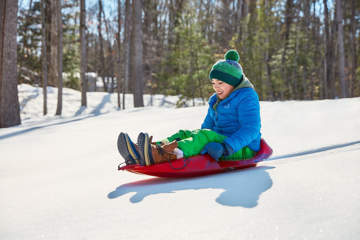 Blitz Kids' 1-Person Plastic Winter Snow Sled/Toboggan with Brakes & Tow Rope T7K1 - product image 5