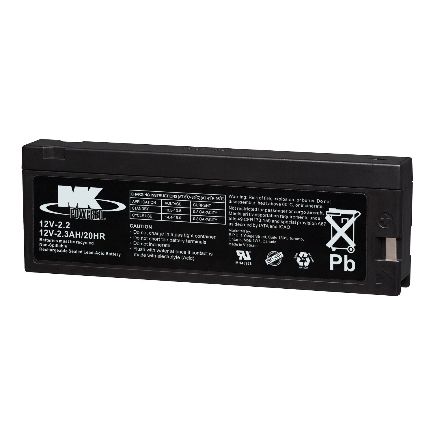 Battery 12-Volt 2.3 Ah SLA Battery K3S2 - product image 2