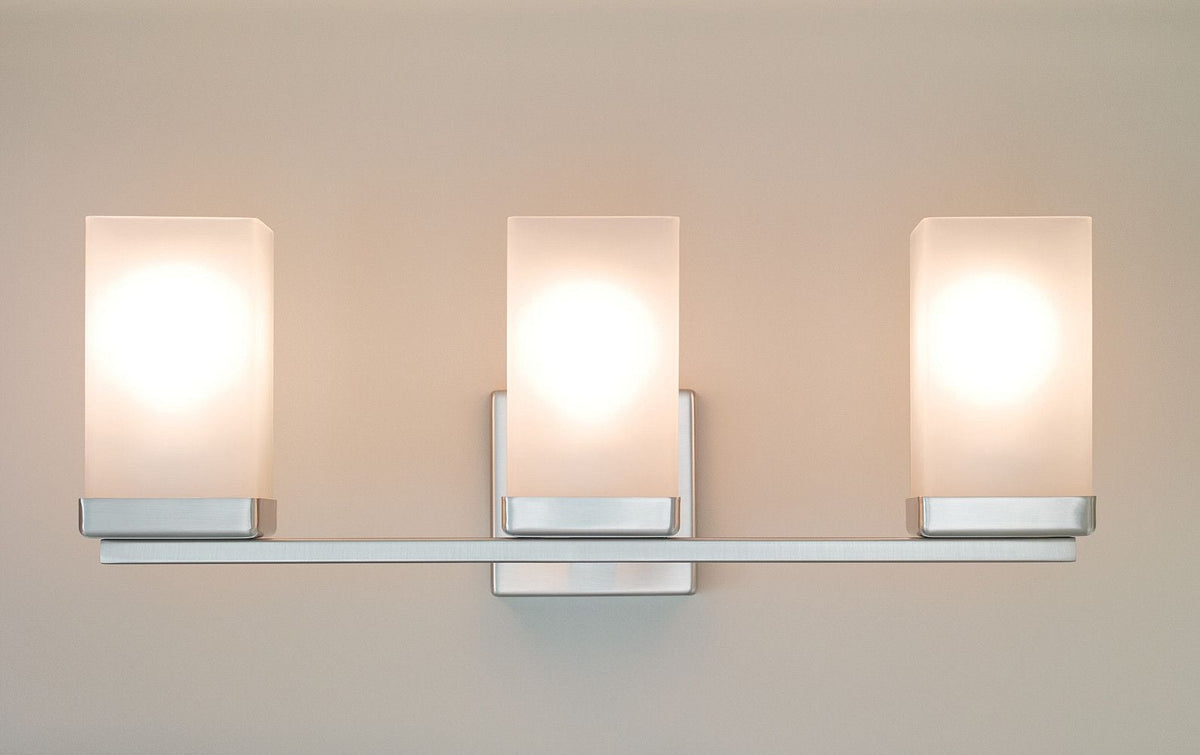 90-Degree Vanity Lighting Fixture, Brushed Nickel, 3-L Q1G7 - product image 2
