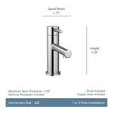 Align Single Handle High Arc Single Hole Bathroom Sink Faucet, Brushed Nickel J2T0 - product image 3