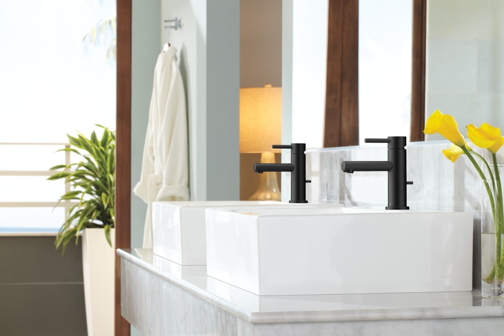 Align Single Handle Single Hole Bathroom Sink Faucet, Matte Black X7F1 - product image 8