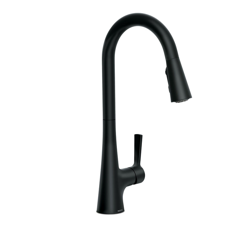 Mikah 1-Handle Pull Down Kitchen Faucet, Matte Black A2E8
