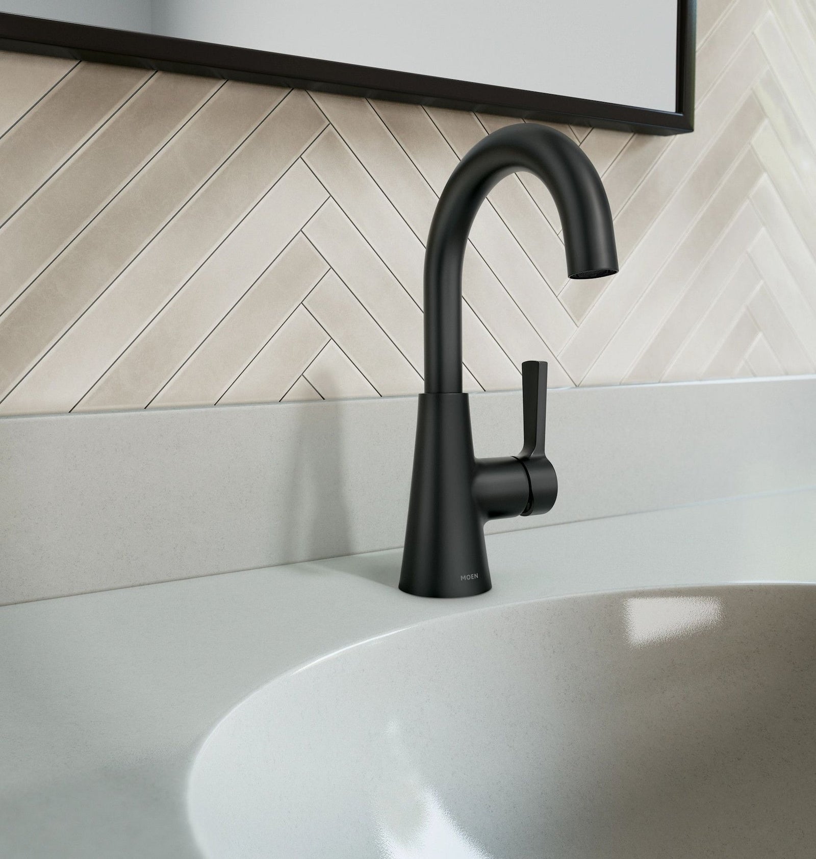 Mikah Single Handle Bathroom Faucet, Matte Black V6R3 - product image 3
