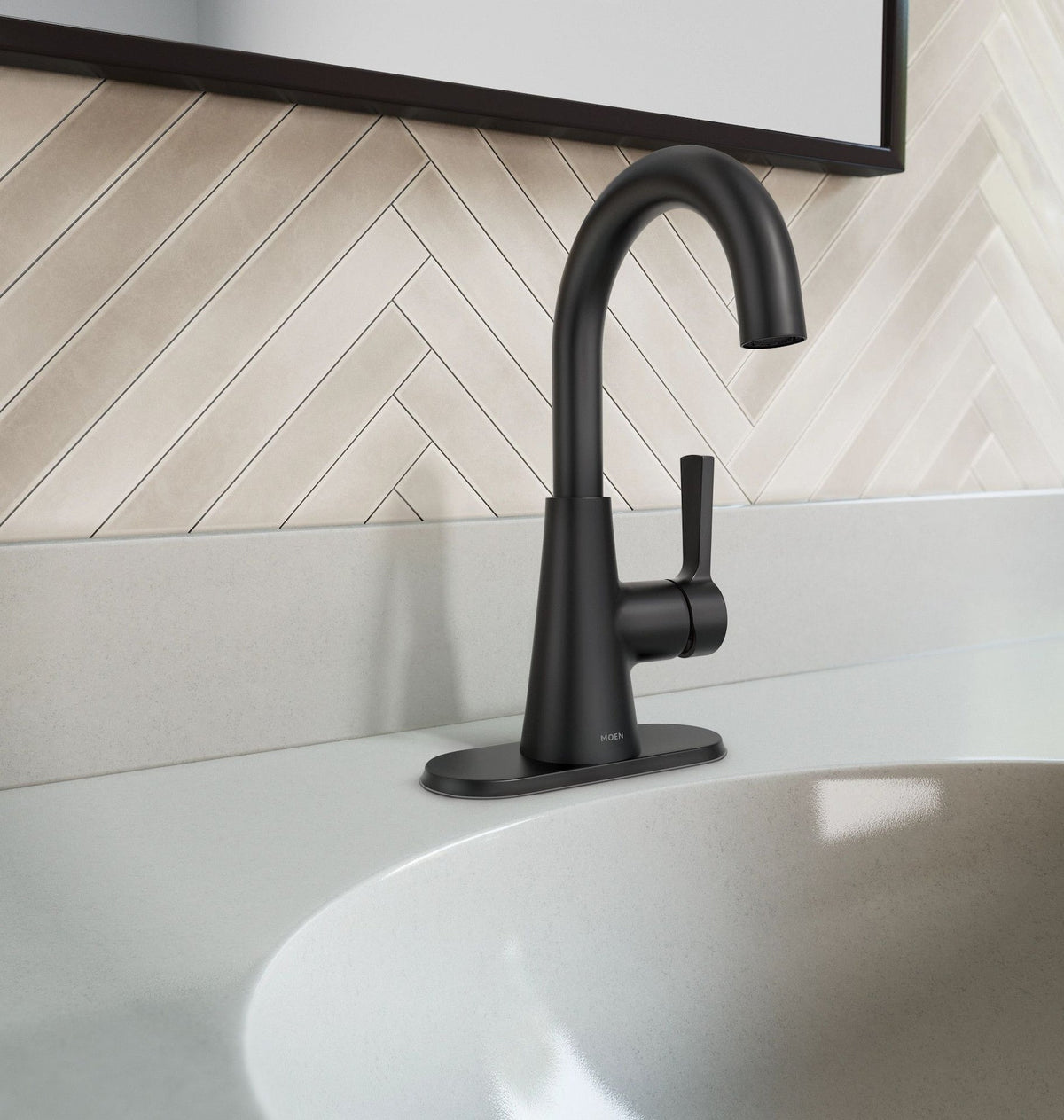 Mikah Single Handle Bathroom Faucet, Matte Black V6R3 - product image 4