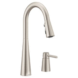 Single Handle High Arc Kitchen Faucet with In-Deck Handle, Stainless Steel A8L4 - product image 1