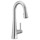 Sleek Single Handle High Arc Pull Down Kitchen Faucet with Power Clean, Chrome E4N4 - product image 1
