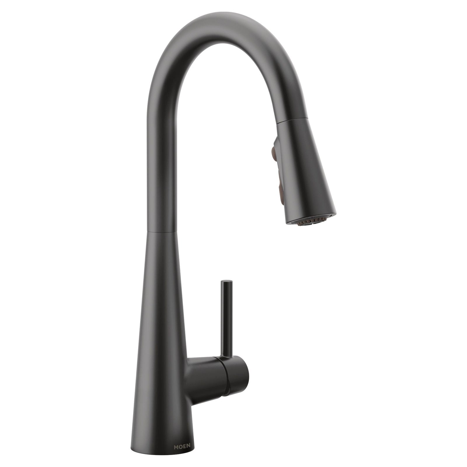 Sleek Single Handle High Arc Pull Down Sprayer Kitchen Faucet with Power Boost, Matte Black X8Q7 - product image 1