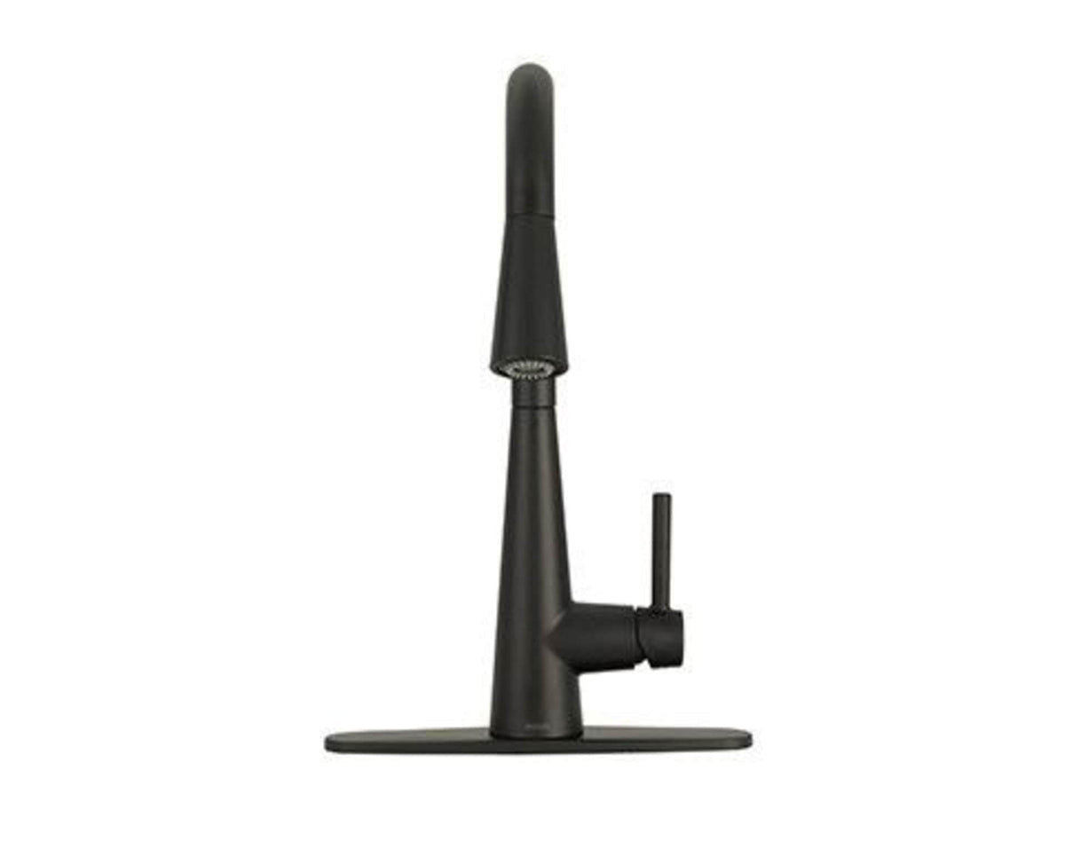 Sleek Single Handle High Arc Pull Down Sprayer Kitchen Faucet with Power Boost, Matte Black X8Q7 - product image 2