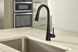 Sleek Single Handle High Arc Pull Down Sprayer Kitchen Faucet with Power Boost, Matte Black X8Q7 - product image 3