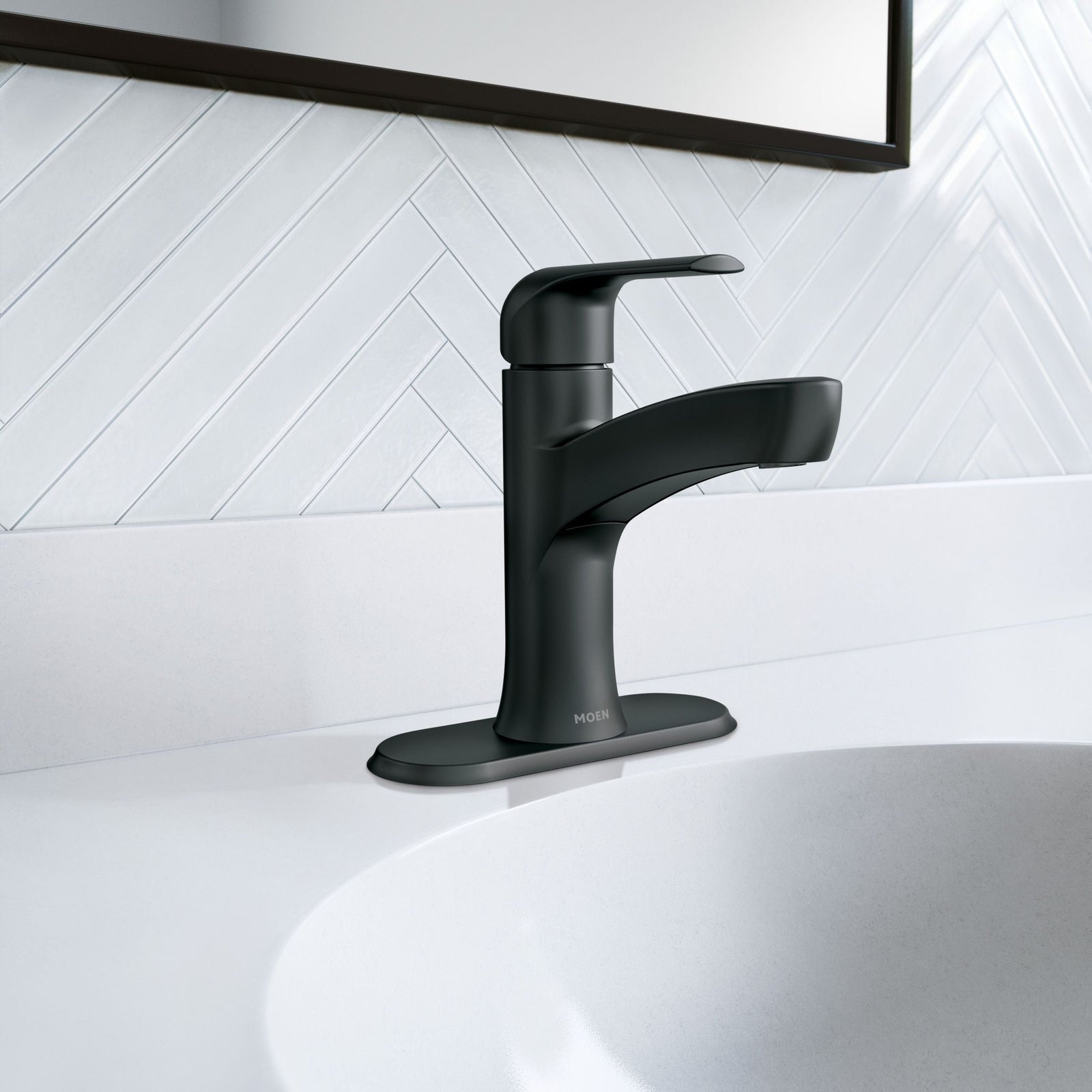 Tilson Single-Handle Matte Black Bathroom Lavatory/Bathroom Sink Faucet G6C0 - product image 7