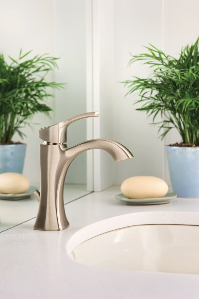 Voss Single Handle High Arc Single Hole Bathroom Sink Faucet, Brushed Nickel I9H8 - product image 5
