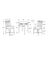 Transitional Dining Set, Grey, 3-pcs I5K0 - product image 2