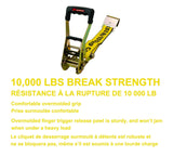 10,000-lb Commercial Ratchet Tie Down Strap, with Flat Hook, 2-in x 27-ft Z6H8 - product image 2