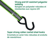 1,500-lb Reflective Ratchet Tie-Down Strap with Padded D-Handle, 1-in x 12-ft, 2-pk H1I1 - product image 2