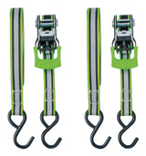 1,500-lb Reflective Ratchet Tie-Down Strap with Padded D-Handle, 1-in x 12-ft, 2-pk H1I1 - product image 6