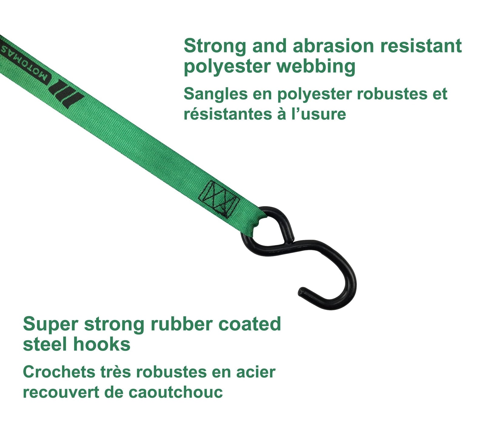 1,500-lb Rocker Ratchet Tie Down, 1-in x 15-ft, 2-pk N2W9 - product image 3