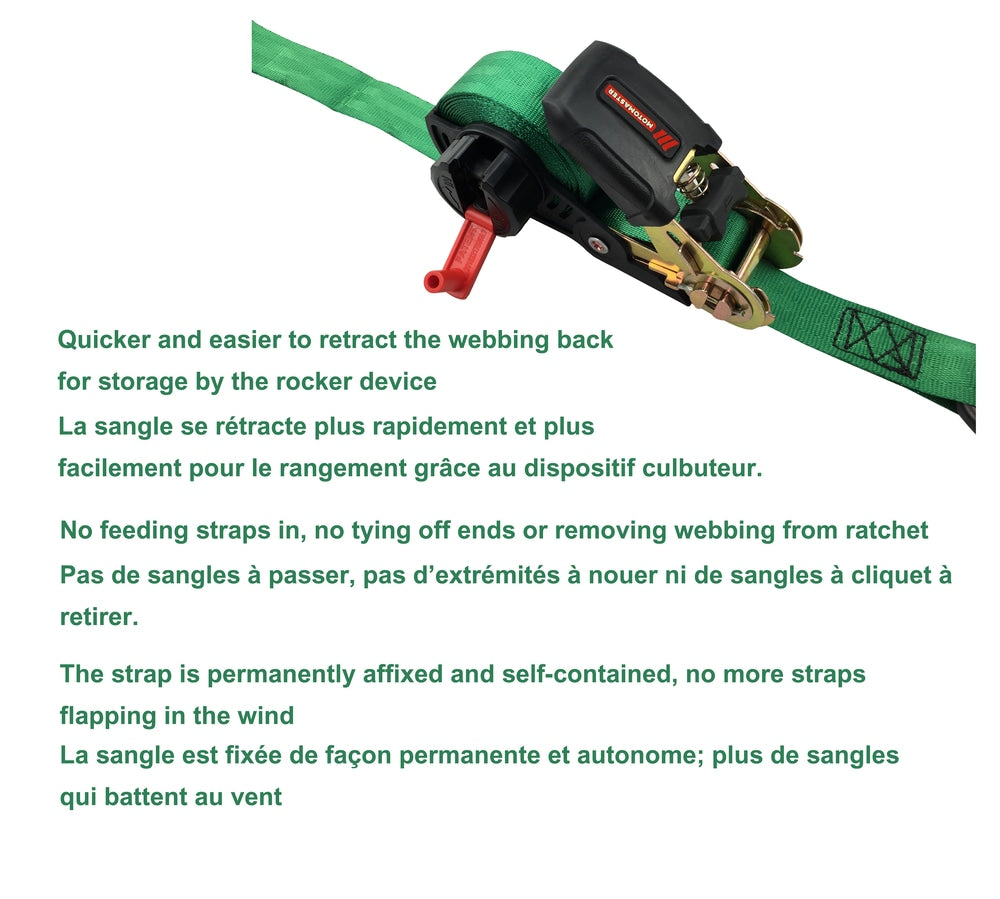1,500-lb Rocker Ratchet Tie Down, 1-in x 15-ft, 2-pk N2W9 - product image 4