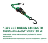 1,500-lb Rocker Ratchet Tie Down, 1-in x 15-ft, 2-pk F4V3 - product image 5