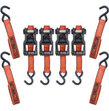 3,000-lb Heavy Duty Ratchet Tie Down Strap, 1.25-in x 14-ft, 4-pk X5O4 - product image 2