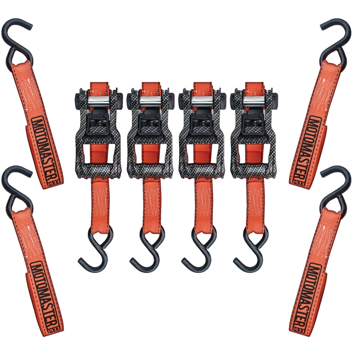 3,000-lb Heavy Duty Ratchet Tie Down Strap, 1.25-in x 14-ft, 4-pk X5O4 - product image 2