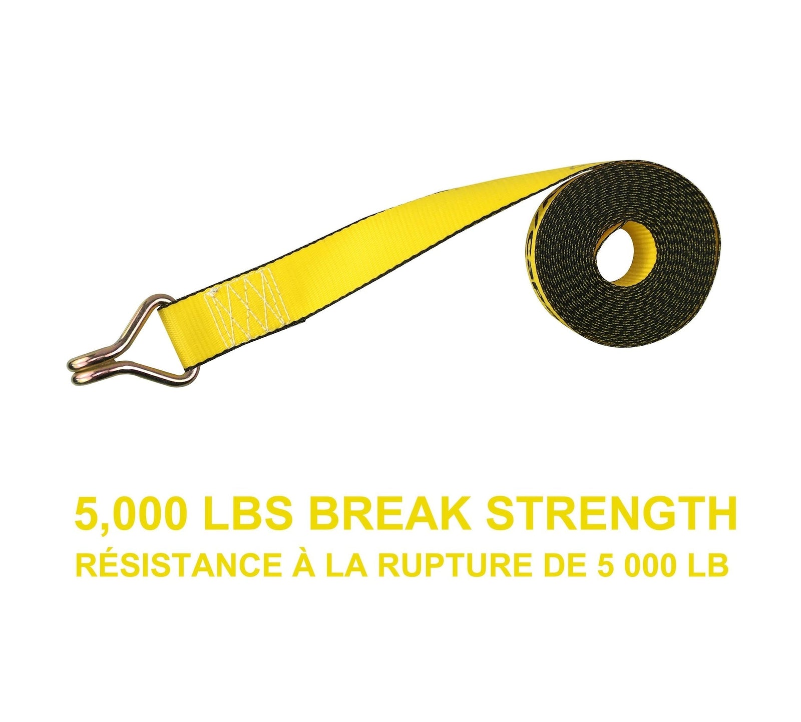 5,000-lb J-Hook Winch Strap, 2-in x 10-ft A3A6 - product image 3