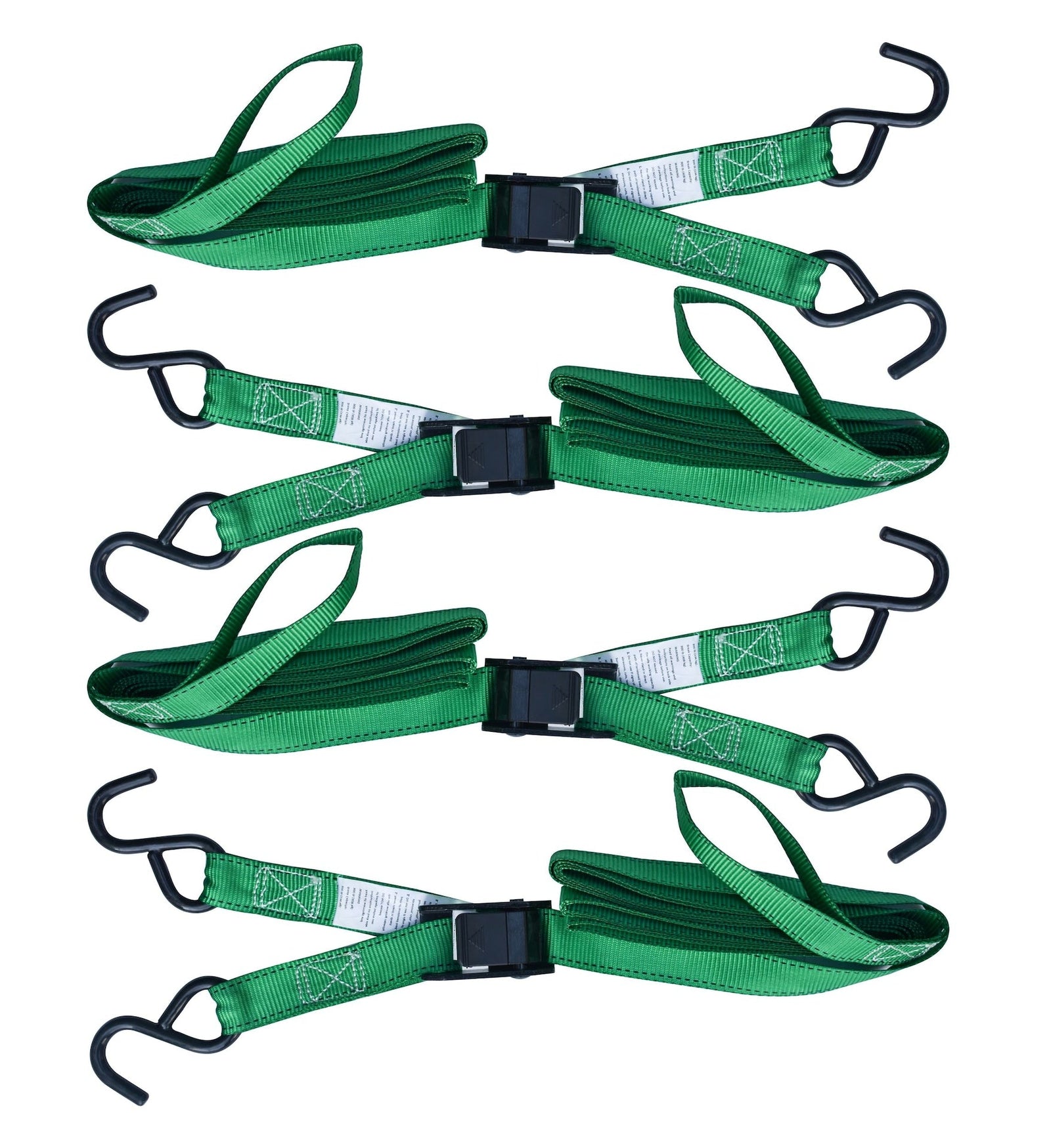 900-lb Cambuckle Tie-Down Straps, Weatherproof, 1-in x 10-ft, 4-pk O0D6 - product image 2