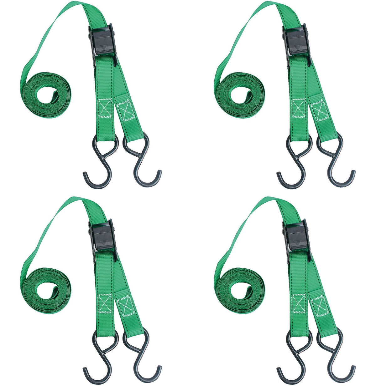 900-lb Cambuckle Tie-Down Straps, Weatherproof, 1-in x 10-ft, 4-pk O0D6 - product image 3