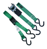900-lb Ratchet/Cambuckle Tie-Down Straps, Non-Padded, 1-in x 10-ft, 4-pk S7M2 - product image 2