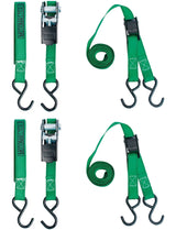 900-lb Ratchet/Cambuckle Tie-Down Straps, Non-Padded, 1-in x 10-ft, 4-pk S7M2 - product image 4