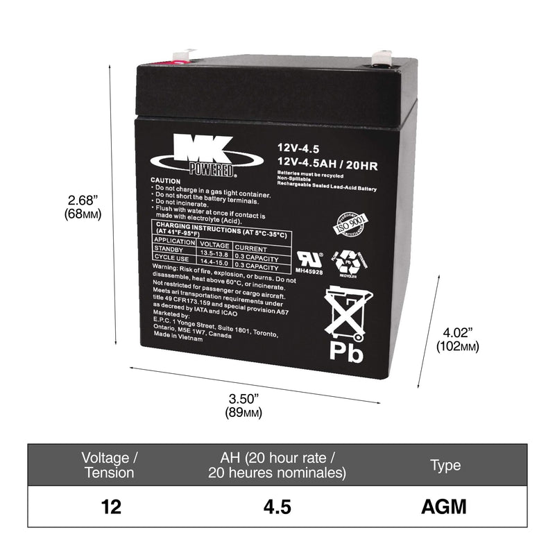 ELIMINATOR AGM Group Size 24F/34R Battery, 750 CCA A1W5