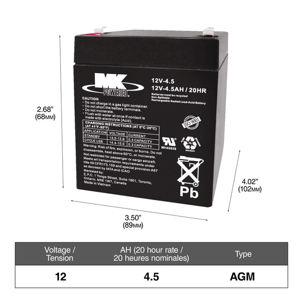 ELIMINATOR AGM Group Size 47 (H5/L2) Battery, 660 CCA J3U4