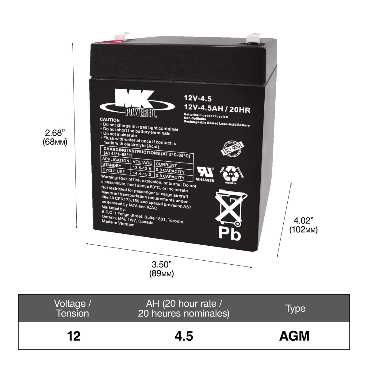NAUTILUS AGM Group Size GC2 6-Volt Deep Cycle Battery K9Z7 - product image 1