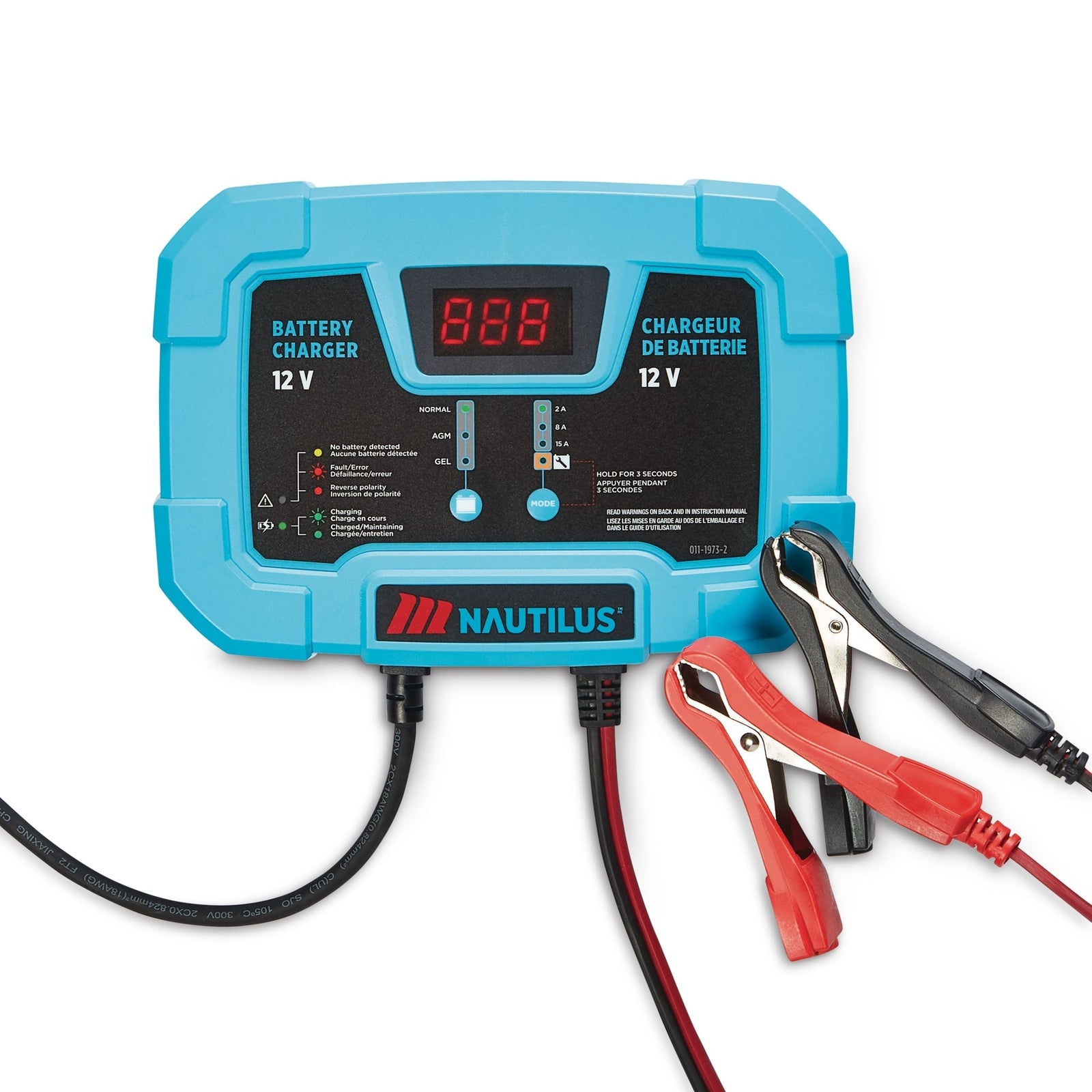 Nautilus Smart Battery Charger/Maintainer, 15/8/2-Amp, 12V S8I0 - product image 1