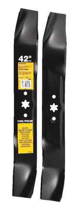 3-in-1, 2-Blade Replacement Set for 42-in Lawn Tractor Cutting Decks, Black R8W6 - product image 1