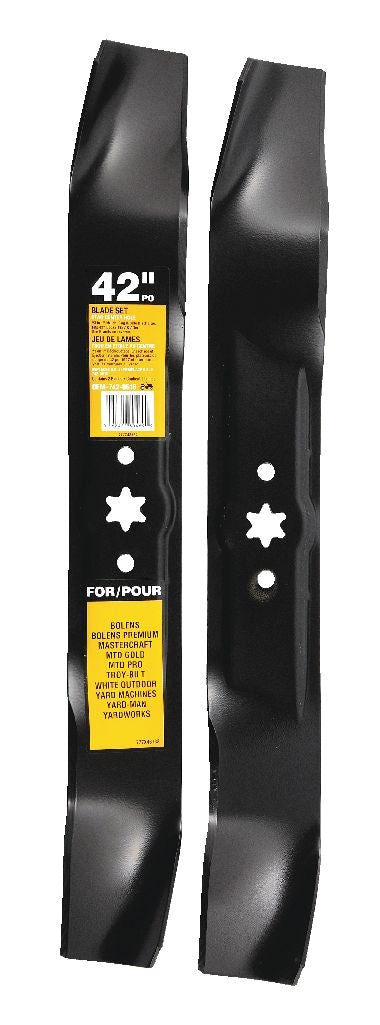 3-in-1, 2-Blade Replacement Set for 42-in Lawn Tractor Cutting Decks, Black N8U5