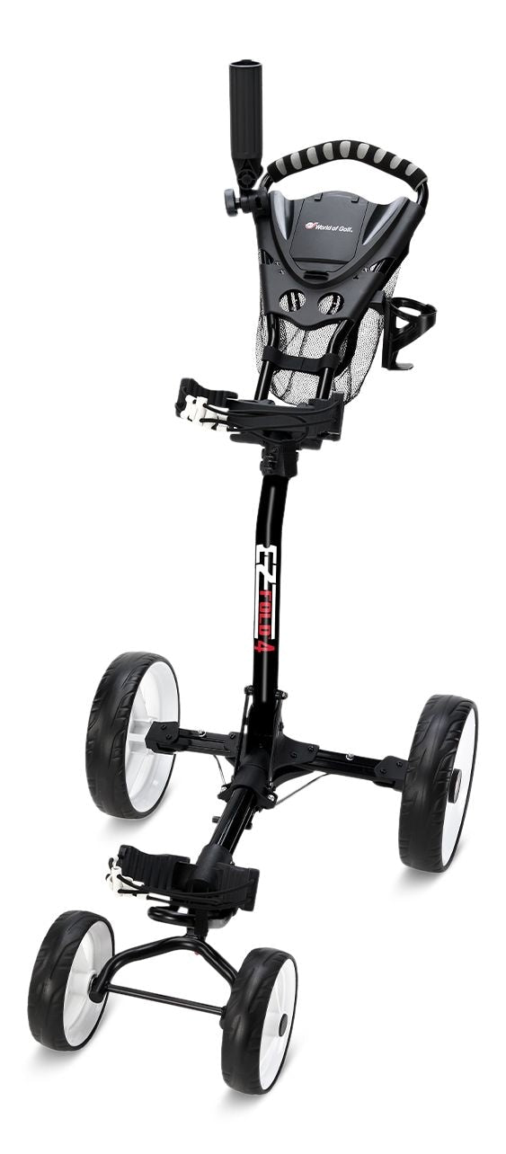 EZ Fold 4 Wheel Golf Cart, 4WD, Collapsible, Black T2B0