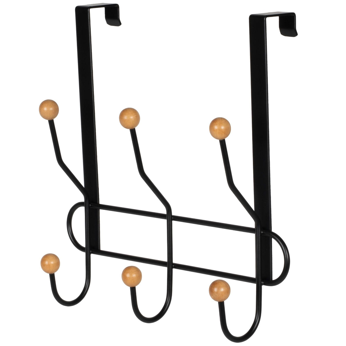11.2" Over The Door Metal 3 Hook, Black X9N5 - product image 1