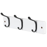 13.6" Modern Wall 3 Hook Rack, White H6I4 - product image 1