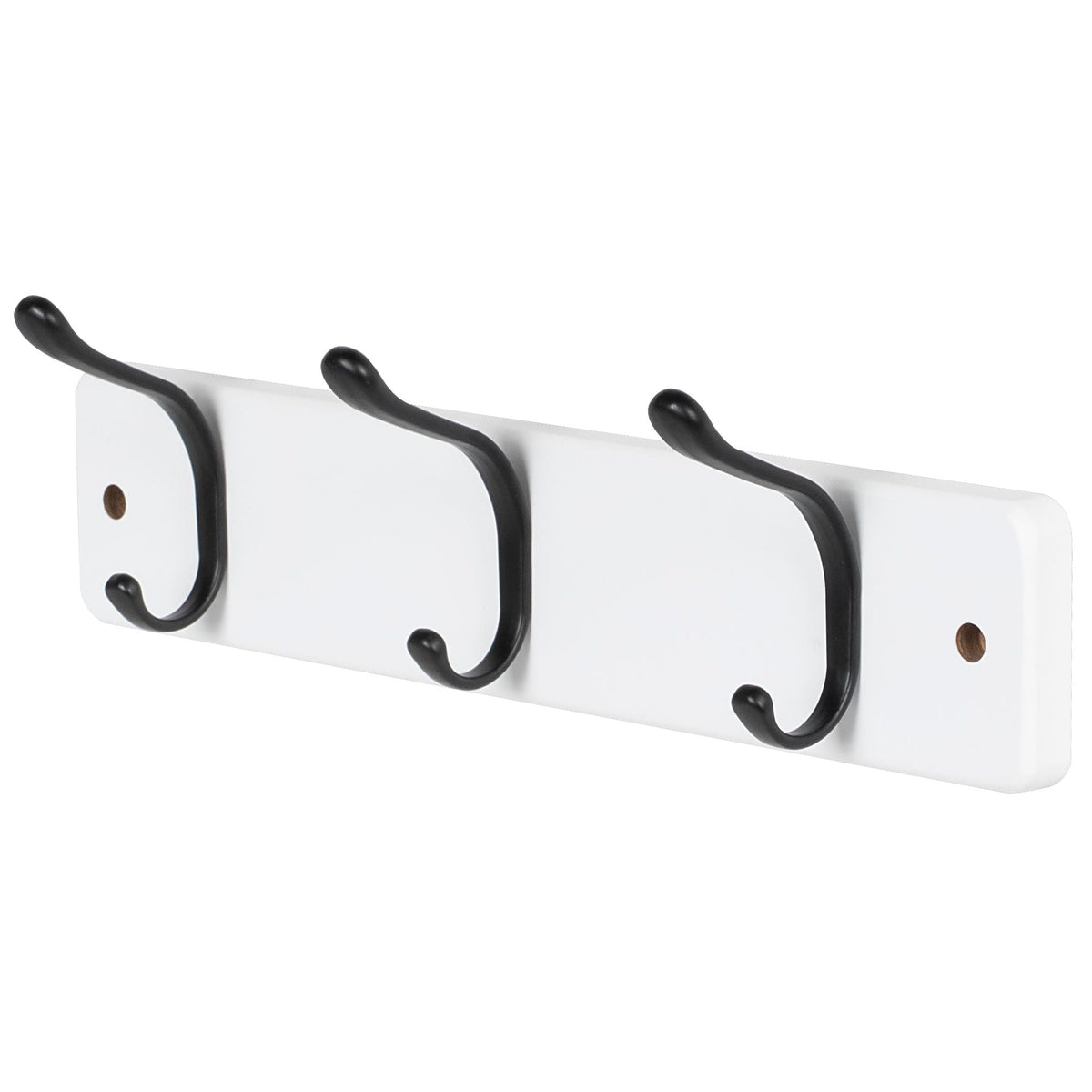13.6" Modern Wall 3 Hook Rack, White H6I4 - product image 1