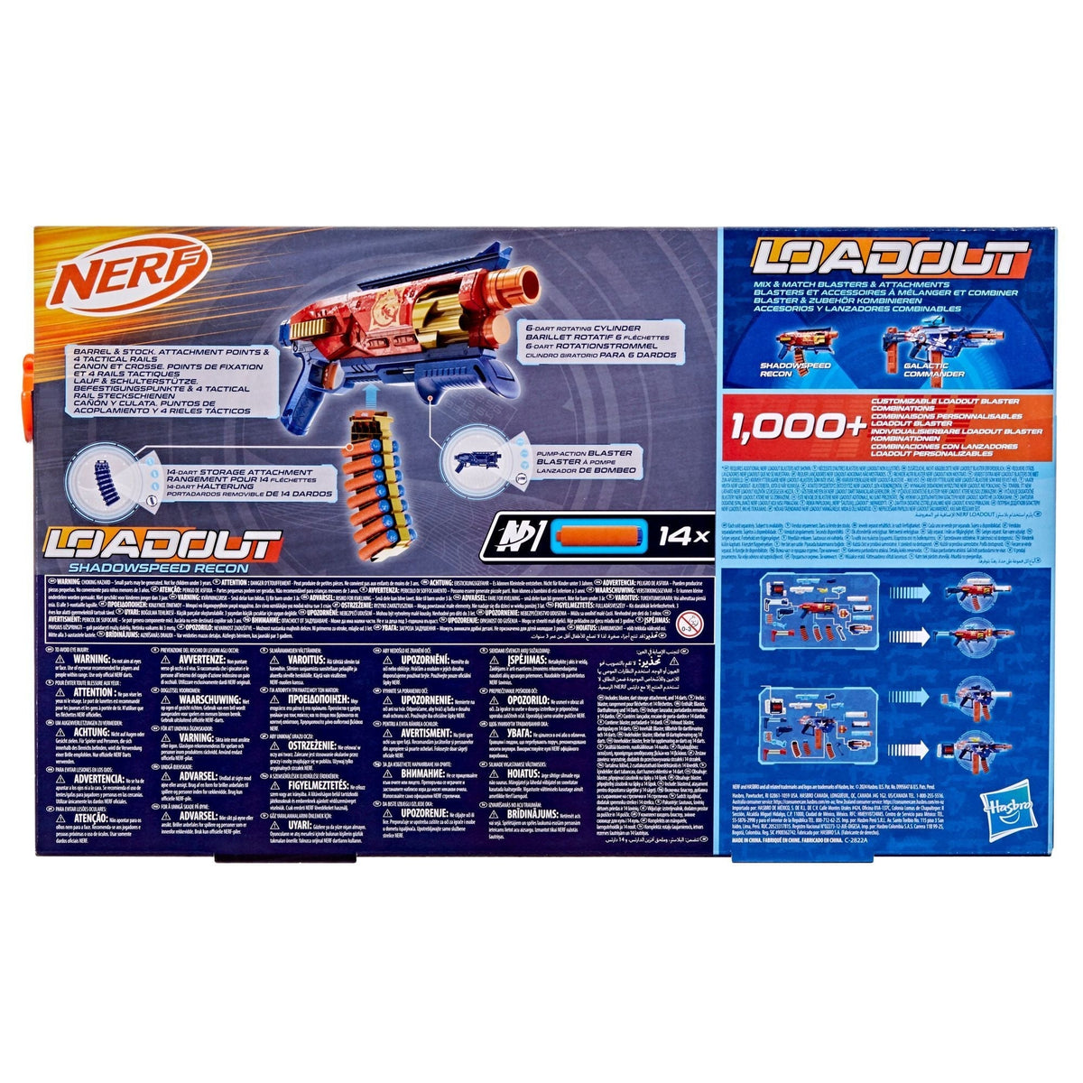 Loadout Shadowspeed Recon Dart Blaster with Dart Storage Attachment and 14 N1 Darts K8E8 - product image 3