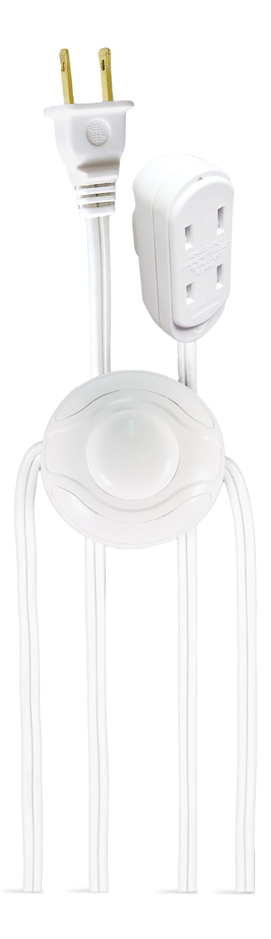 14-ft 7-in 16/2 Indoor Extension Cord, ON/OFF Foot Switch, White K2O2 - product image 1
