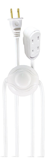 14-ft 7-in 16/2 Indoor Extension Cord, ON/OFF Foot Switch, White F2G5 - product image 1