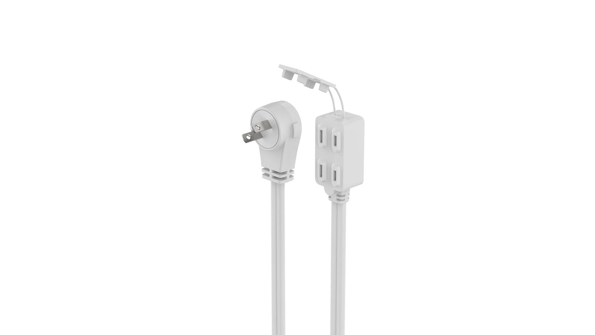 15-ft 16/2 Indoor Extension Cord, 3 Outlets, Flat Plug, White L4D1 - product image 3