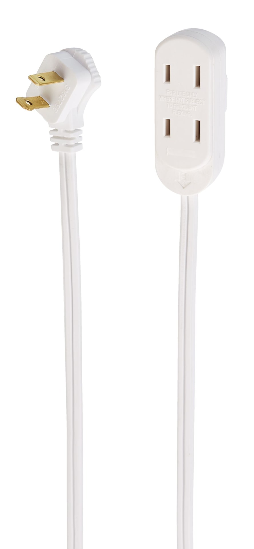 15-ft 16/2 Indoor Extension Cord, 3 Outlets, Flat Plug, White L4D1 - product image 4